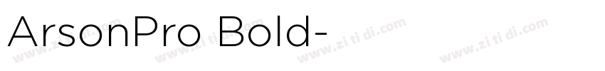 ArsonPro Bold字体转换
